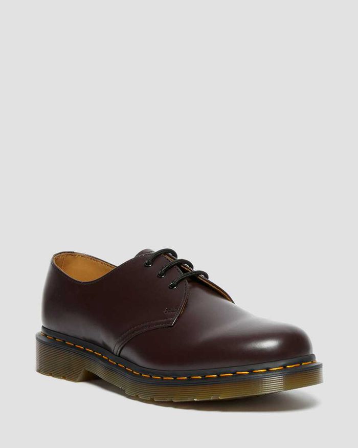 Dr Martens Oxfords Dame Burgunder 1461 Smooth Læder 0158JMHDO